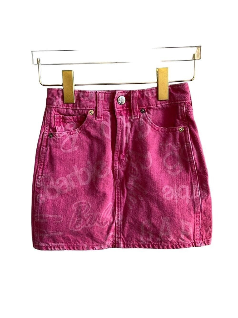 Barbie /gap logo Print denim Skirt